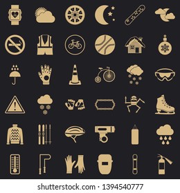 Winter icons set. Simple style of 36 winter vector icons for web for any design