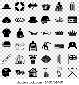 Winter icons set. Simple style of 36 winter vector icons for web for any design