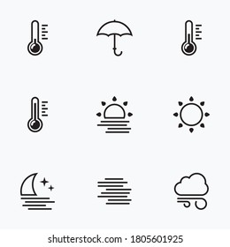 Iconos de invierno con fondo blanco - vector
