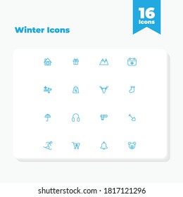 Winter icons with White Background