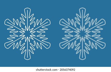 winter icy snowflake icon, crystal symbol vector illustration