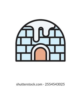 Winter Igloo Icon Vector Illustration