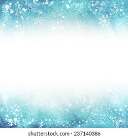 winter illustration. frame with snowflakes.  Vector template