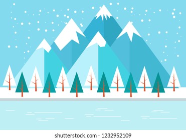 Winter illustration logo