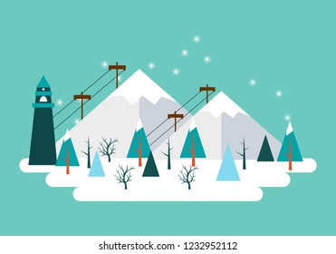 Winter illustration logo