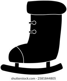 winter illustration snow silhouette shoe logo boot icon cold outline footwear foot fashion leather shoes hiking warm outdoor boots shape to vector graphic background