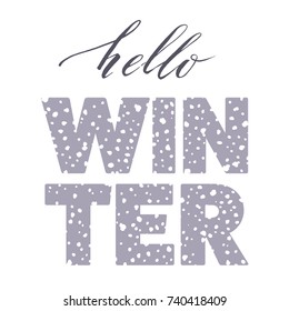Winter illustration. Vector design for card, poster, flyer, web and other users.