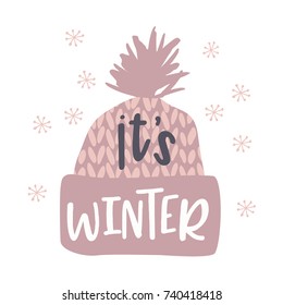 Winter illustration. Vector design for card, poster, flyer, web and other users.