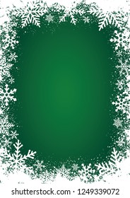 winter image background ( snow crystal) / green
