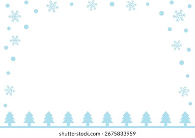 Ilustração de quadro de imagem de inverno, cenário de inverno