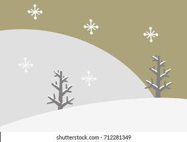 Winter Image in  snow mountain