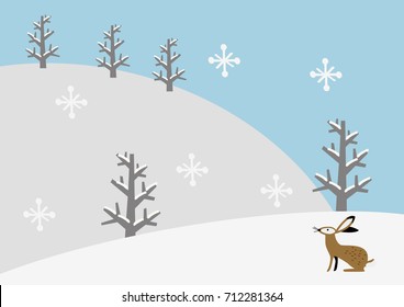 Winter Image in  snow mountain