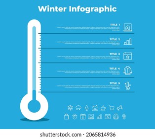 Winter infographic template design. infographic concept for presentations, banner, workflow layout, process diagram, flow chart