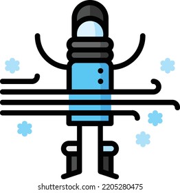 ilustración de material de elementos de diseño aislados en invierno. Vector de fondo blanco
