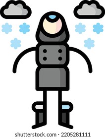 winter isolated design element stock illustration. Vector on a white background