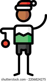 ilustración de material de elementos de diseño aislados en invierno. Vector de fondo blanco