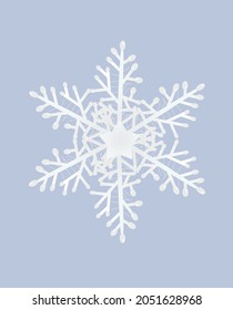 Winter isolated snowflake.  vector illustration