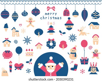 Winter item set that can be used for Christmas.