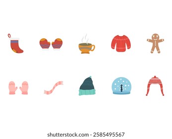 Winter Items Illustration Element Set