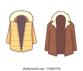 winter jacket cloth isolated icon vector.