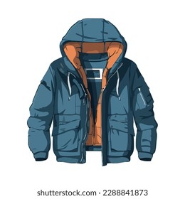 Winter jacket design for men fashion collection isolated