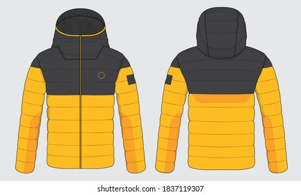 Winter jacket design template vector