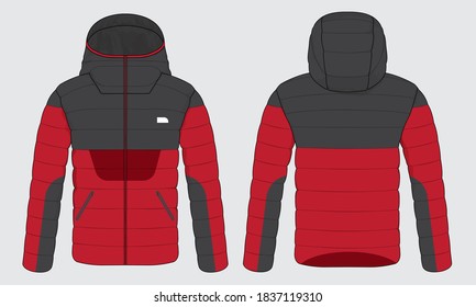 Winter jacket design template vector