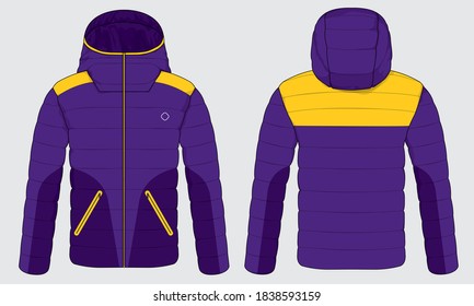 Winter jacket design template vector