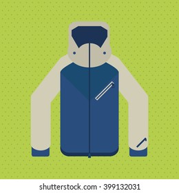 Winter jacket design, vector illustration