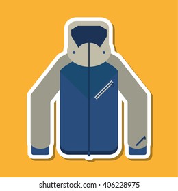 Winter jacket design, vector illustration