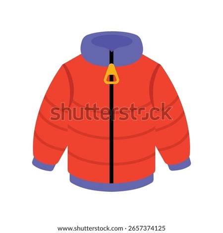 Winter Jacket Flat Vector Icon Eps 10 Files
