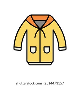 Icono de la chaqueta de invierno aislado en un fondo blanco. Ilustración vectorial.