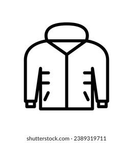 winter jacket icon line style