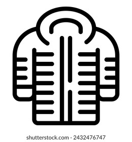 Winter jacket icon outline vector. Young fashion. Ride lifestyle vacation