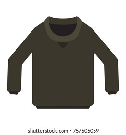 Winter jacket isolated on white background, Vector illustration