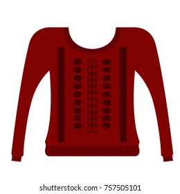Winter jacket isolated on white background, Vector illustration