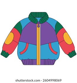 Winter jacket isolated vector illustration on white background