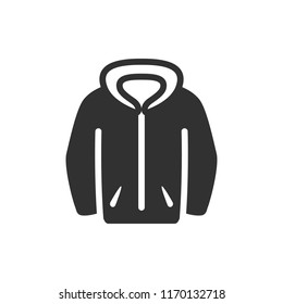 winter jacket. monochrome icon