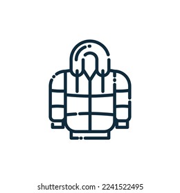 Winter Jacket Outline Icon. Winter Icon Season Icon Design Vector Illustration.