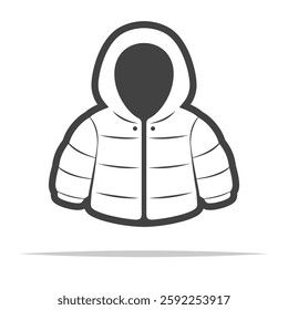 Winter jacket outline icon transparent vector isolated