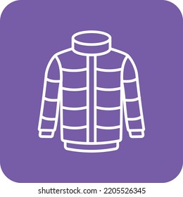 Icono vectorial de la Chaqueta de Invierno. Se puede usar para imprimir, móviles y aplicaciones web.