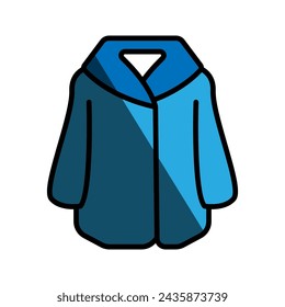 winter jacket vector icon on transparent background