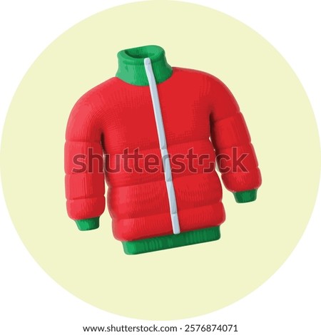 Winter Jacket Vector Icon - Stylish, Scalable, High-Quality Design for Seasonal and Fashion Projects