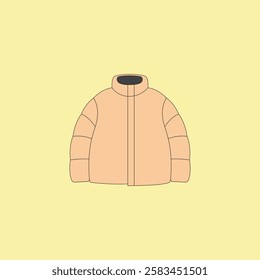 Winter jacket vector illustration. Winter season fashion. Puffer down jacket