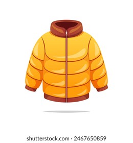 Winter jacket vector isolates on white background.