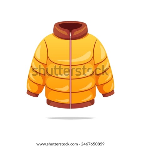 Winter jacket vector isolates on white background.