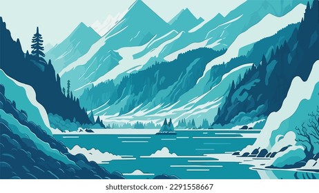 Vector 4K 3D invierno