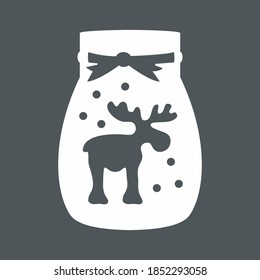 Winter jar bank mug vector illustration cut