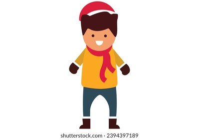 winter kids icons,Winter holiday,Happy characters,Children are engaged in winter activities on the street on a white background., playing snow,Vector illustration  