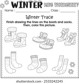 Planilha para crianças de inverno: rastreamento de inverno 3